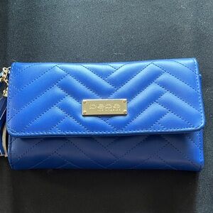 Bebe Royal Blue Quilted Wallet